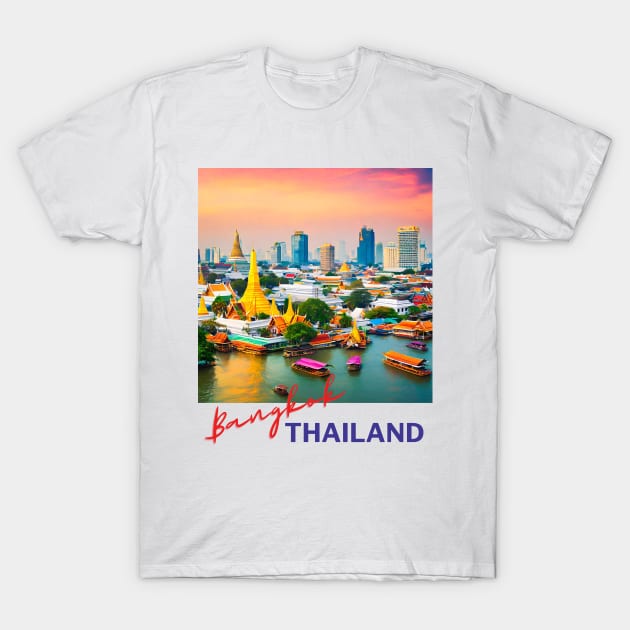 Travel to colorful Bangkok ,Thailand ,Brafdesign T-Shirt by Brafdesign